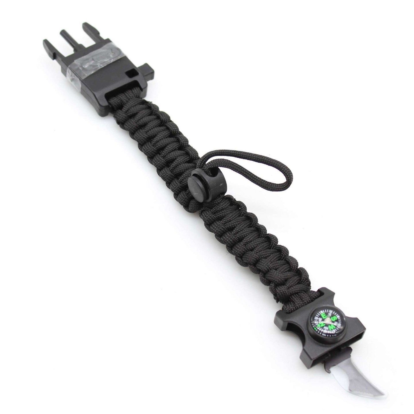 Survival Paracord Bracelet – 7-in-1 Multi-Tool with LED Light, Compass & Whistle