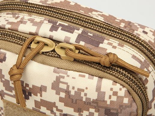 Molle crossbody bag with MOLLE webbing, adjustable strap, and multiple compartments for hiking and camping