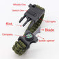 Survival Paracord Bracelet – 7-in-1 Multi-Tool with LED Light, Compass & Whistle